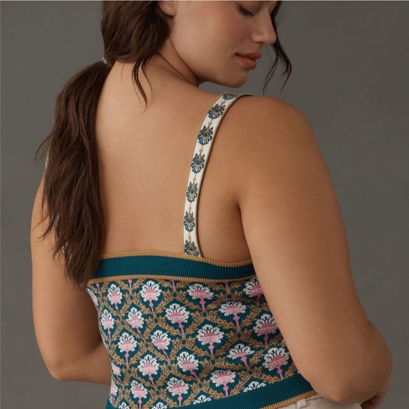 Anthropologie Maeve Square Neck Crop Sweater Tank Button Front Multicolor 2X
NWT - Picture 3 of 10